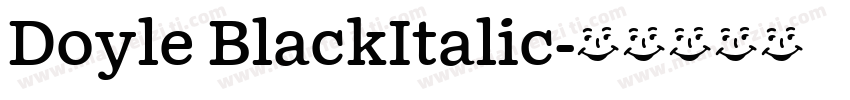 Doyle BlackItalic字体转换